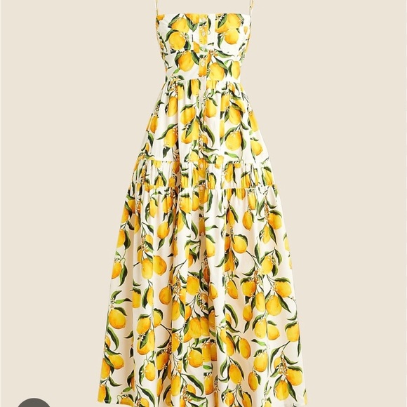 J. Crew Lemon Pattern Midi Dress - Picture 2 of 16